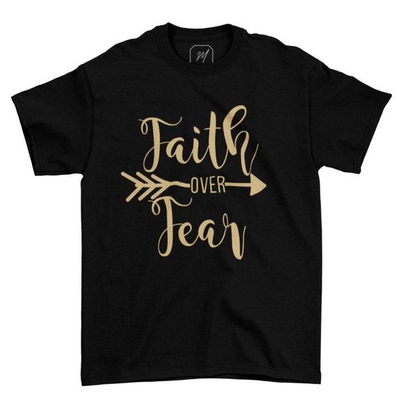 Teecart Faith Over Fear T-Shirt - Picture 1 of 4